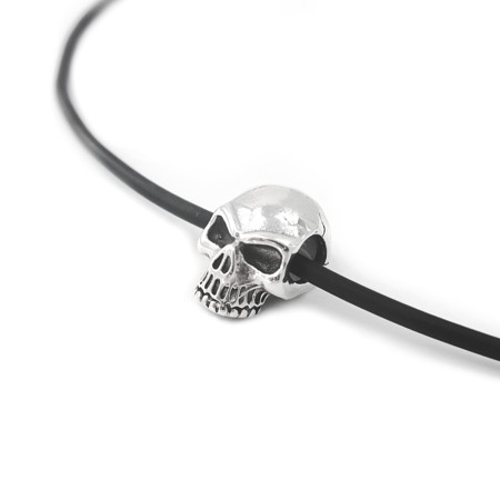 Sterling silver 3D Skull Slide Pendant
